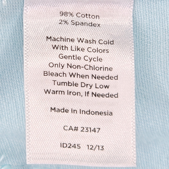 NWT Talbots Heritage Slim Crop Jeans Light Aqua Blue with Zip Hem Size 10 - Picture 9 of 10